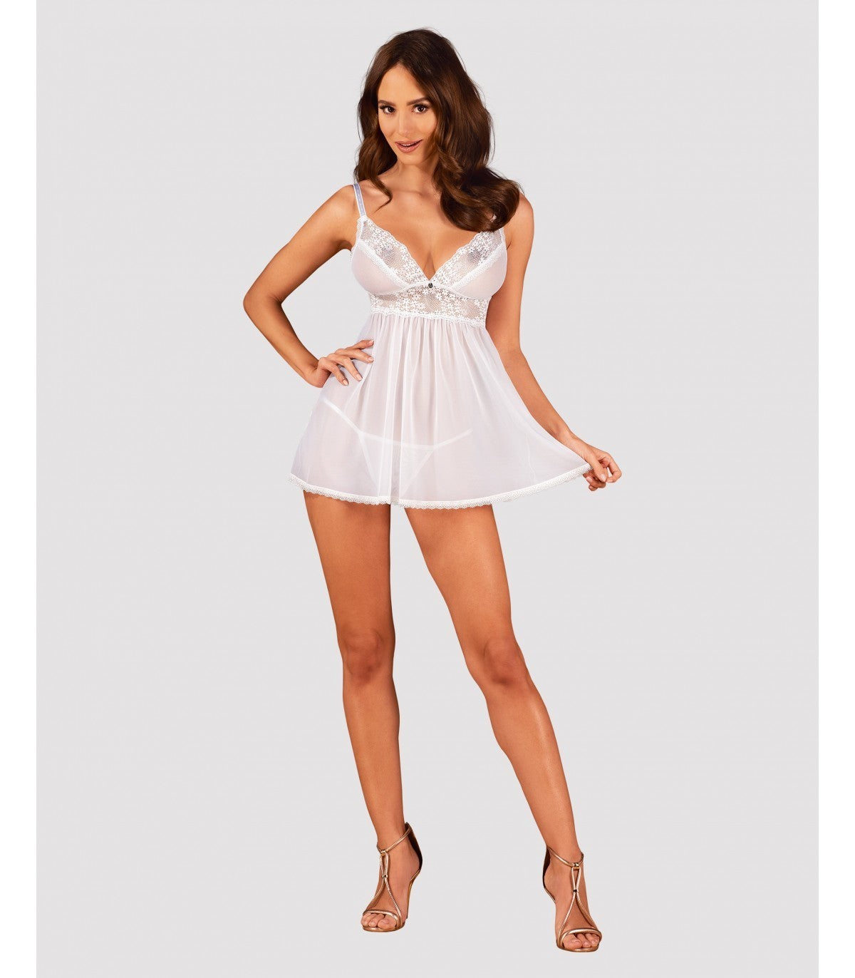 Babydoll Erótico Heavenly Thong — Obsessive XS/S