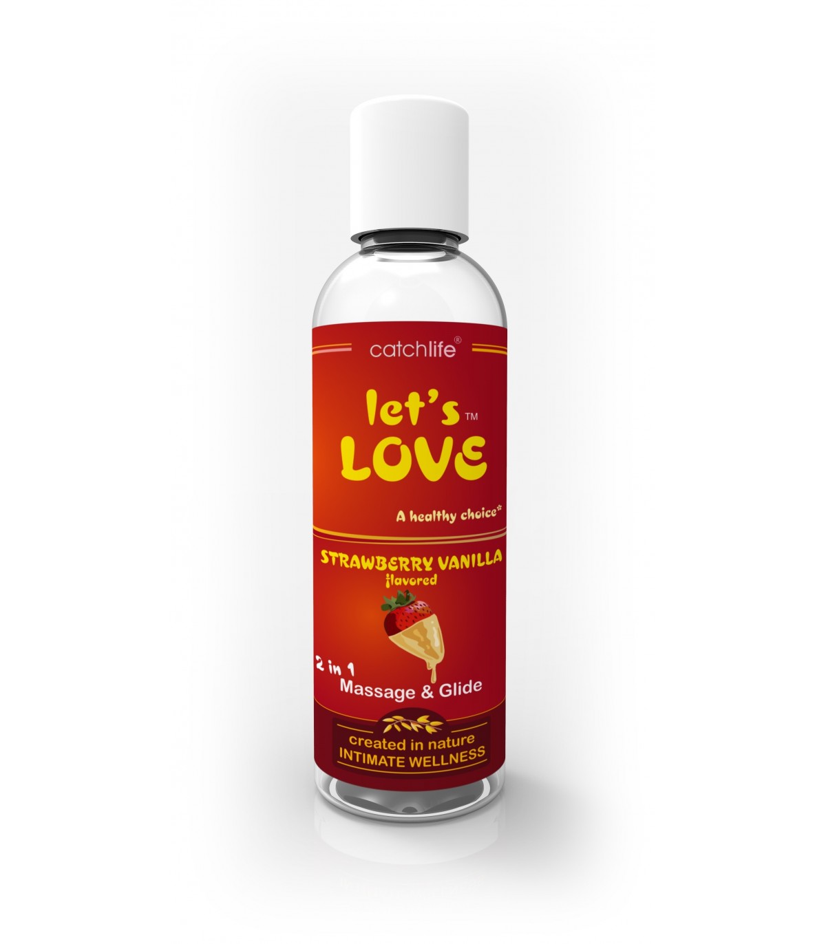 Let'S Love Massage Glide Fresa-Vainilla 100Ml Nature Body | Lubricantes de alta calidad para adultos