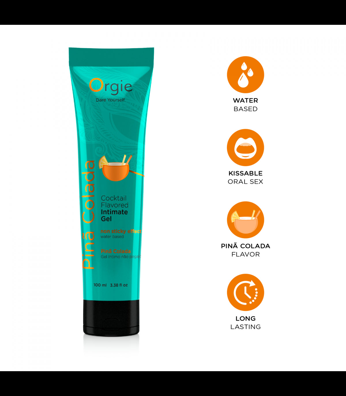 Lubricante íntimo Orgie Lubricante Cocktail Piña Colada 100 Ml | Hidratación y deslizamiento suave