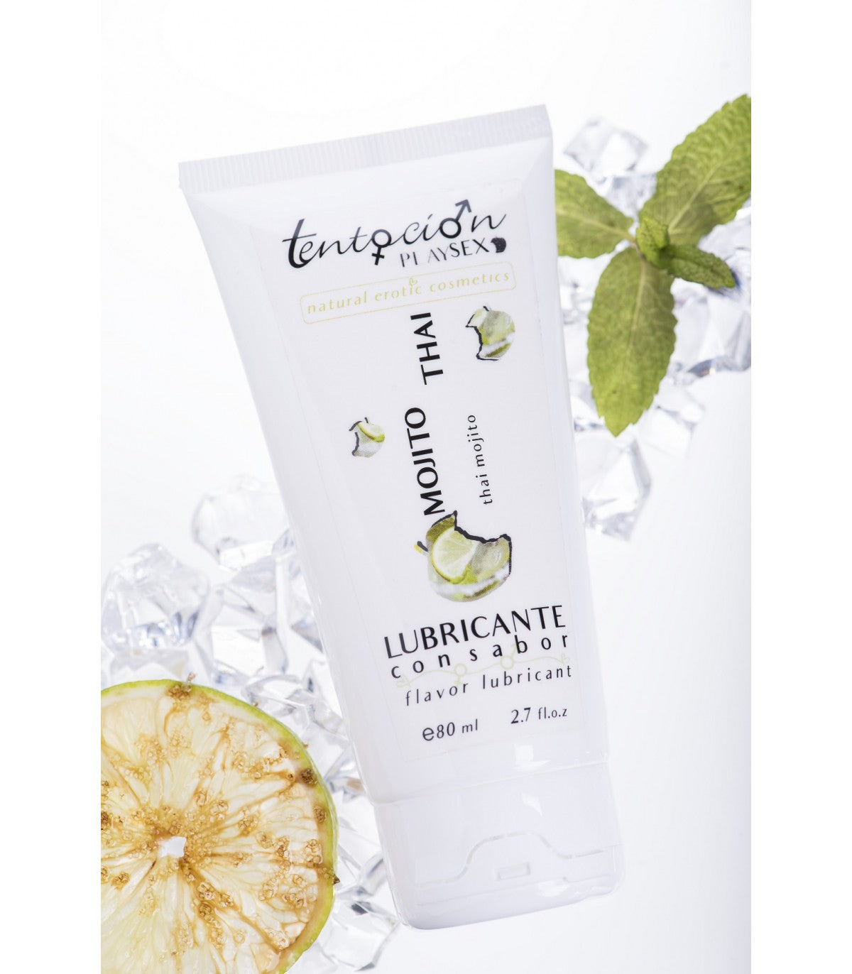 Lubricante íntimo Tentacion Lubricante Con Sabor Mojito Thai 80 Ml | Hidratación y deslizamiento suave