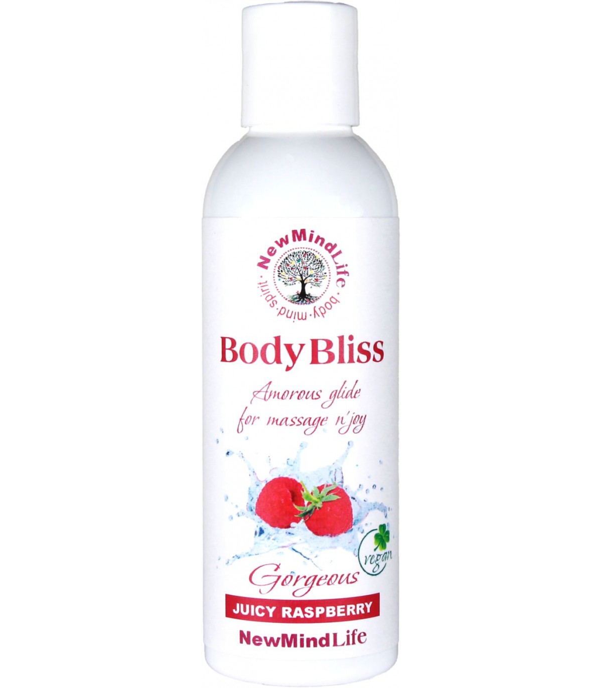 Lubricante íntimo Nature Body Lubricante Para Masaje Body Bliss Frambuesa 100 Ml | Hidratación y deslizamiento suave