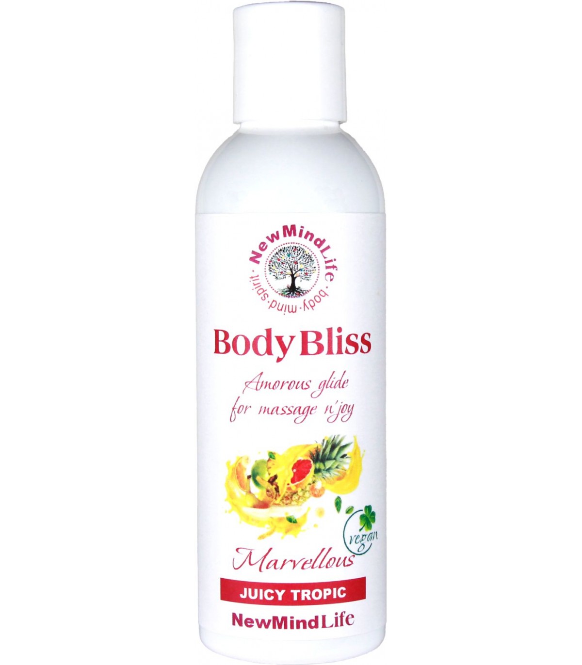 Lubricante íntimo Nature Body Lubricante Para Masaje Body Bliss Tropical 100 Ml | Hidratación y deslizamiento suave