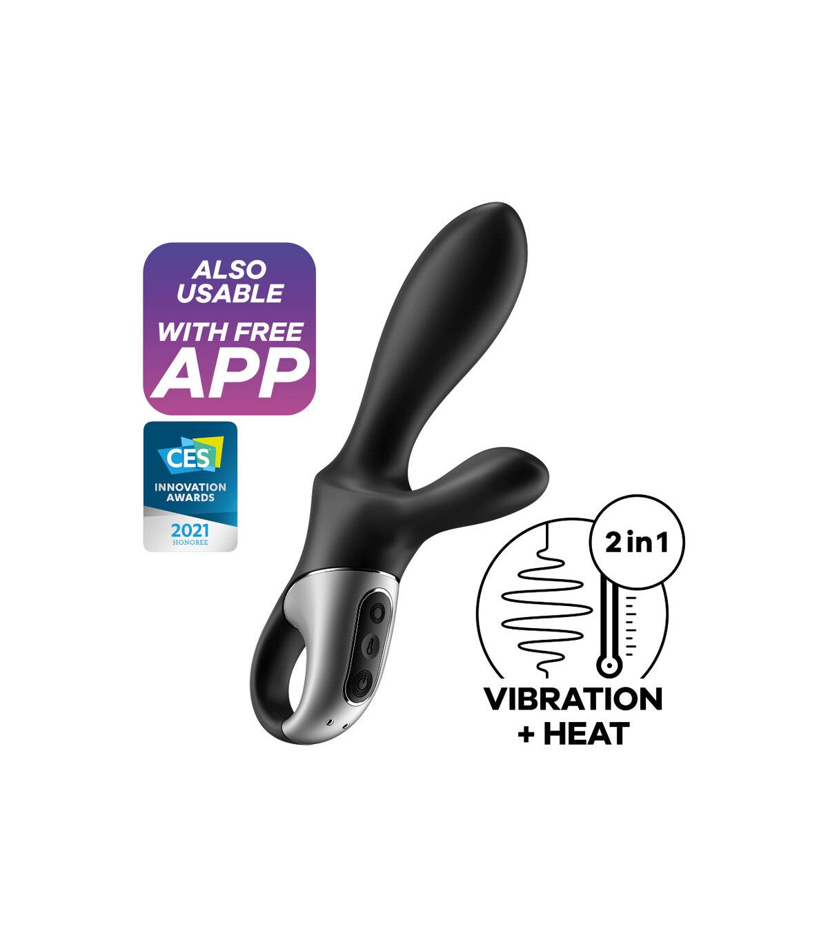 Succionador de clítoris Satisfyer Satisfyer Vibrador Heat Climax+ Connect App | Estimulación sin contacto y placer intenso