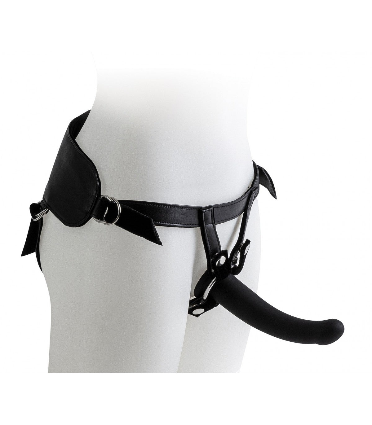 Consolador realista Virgite - She Has The Power Arnés Con Dildo Negro Talla L | Textura natural y placer profundo - GLORYA BENDITA