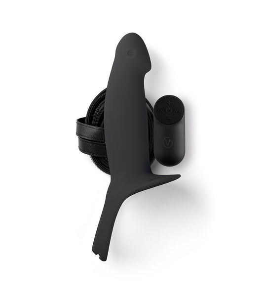 Vibrador Virgite - Hollow Straps Arnés Hueco C/ Vibración H4 Talla L Black | Potente, recargable y con múltiples ritmos