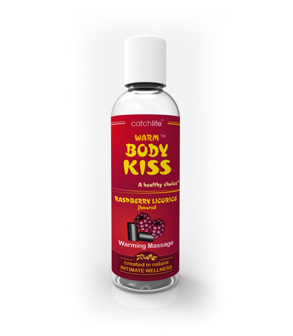 Body Kiss Calor Frambuesa-Regaliz 100Ml Nature Body | Lubricantes de alta calidad para adultos