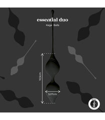 Bolas Chinas E2 Duo Negro Virgite - Essentials | Vibradores Y Consoladores de alta calidad para adultos