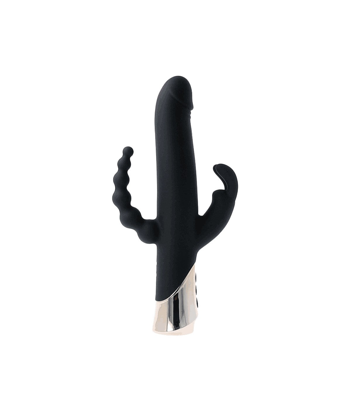 Consolador realista Virgite - Rabbit Passion Harlequin Rechargeable Rabbit Vibrator With Gyrating Dildo Shape | Textura natural y placer profundo