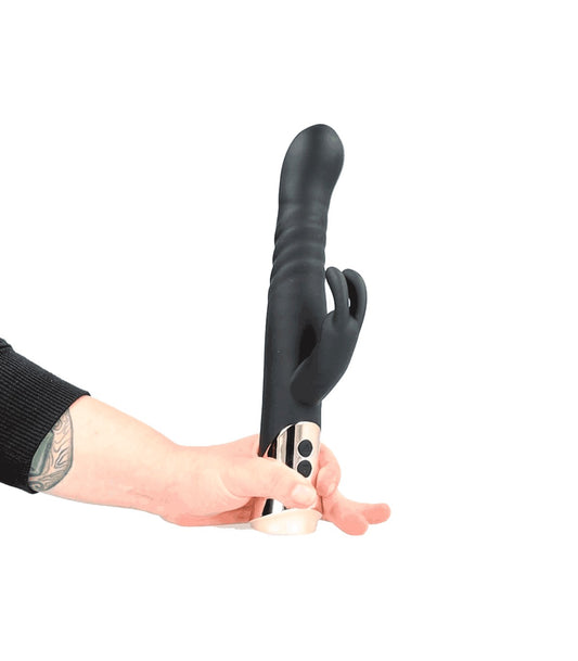 Lionhead Rechargeable Thrusting And Rotating Rabbit Vibrator Virgite - Rabbit Passion | Otros Productos Eróticos de alta calidad para adultos