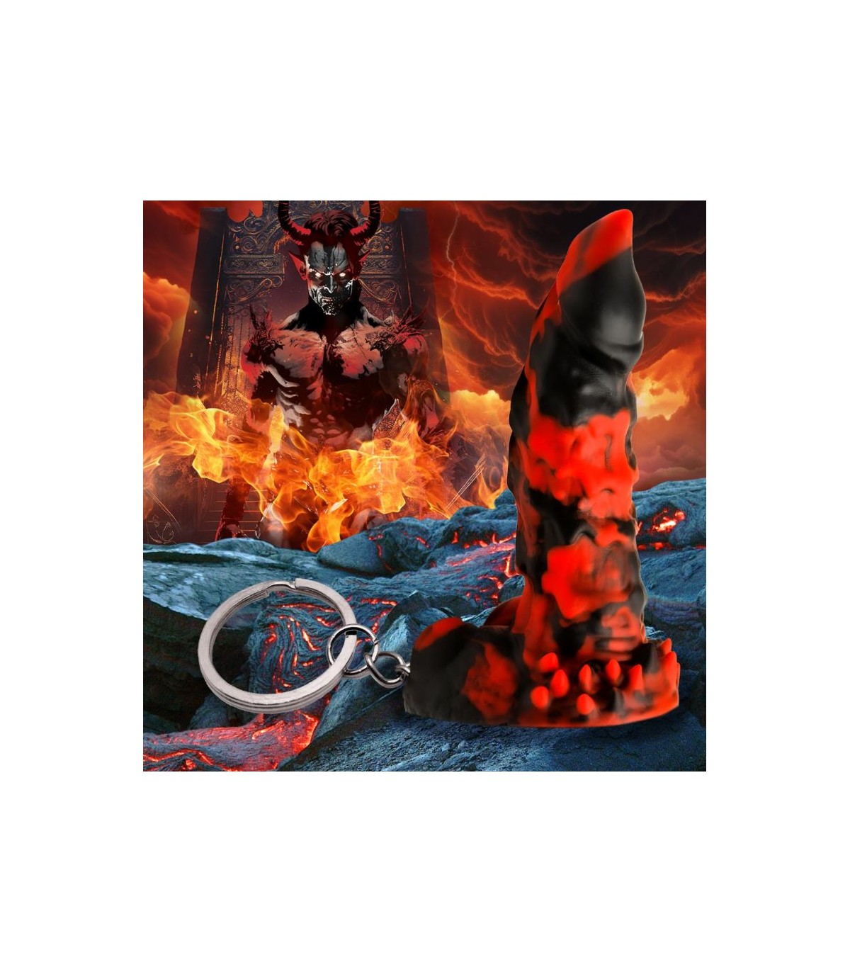Llavero Silicona Fire Demon Xr - Creature Cocks | Otros Productos Eróticos de alta calidad para adultos