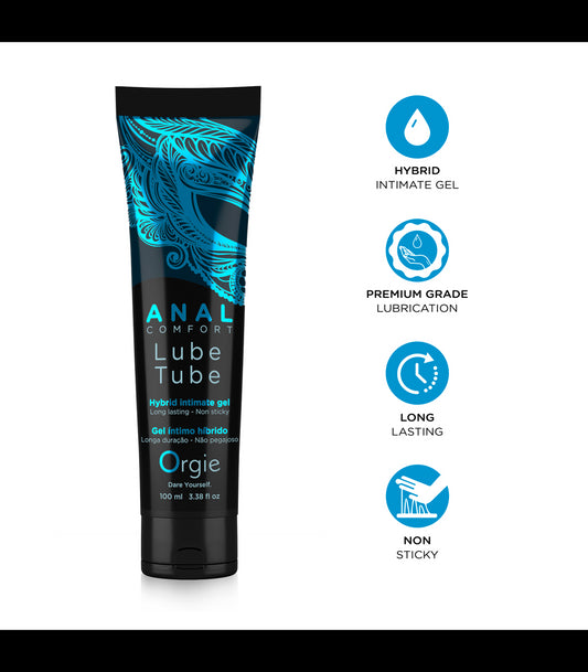 Lubricante íntimo Orgie Lubricante Híbrido Anal Comfort 100 Ml | Hidratación y deslizamiento suave