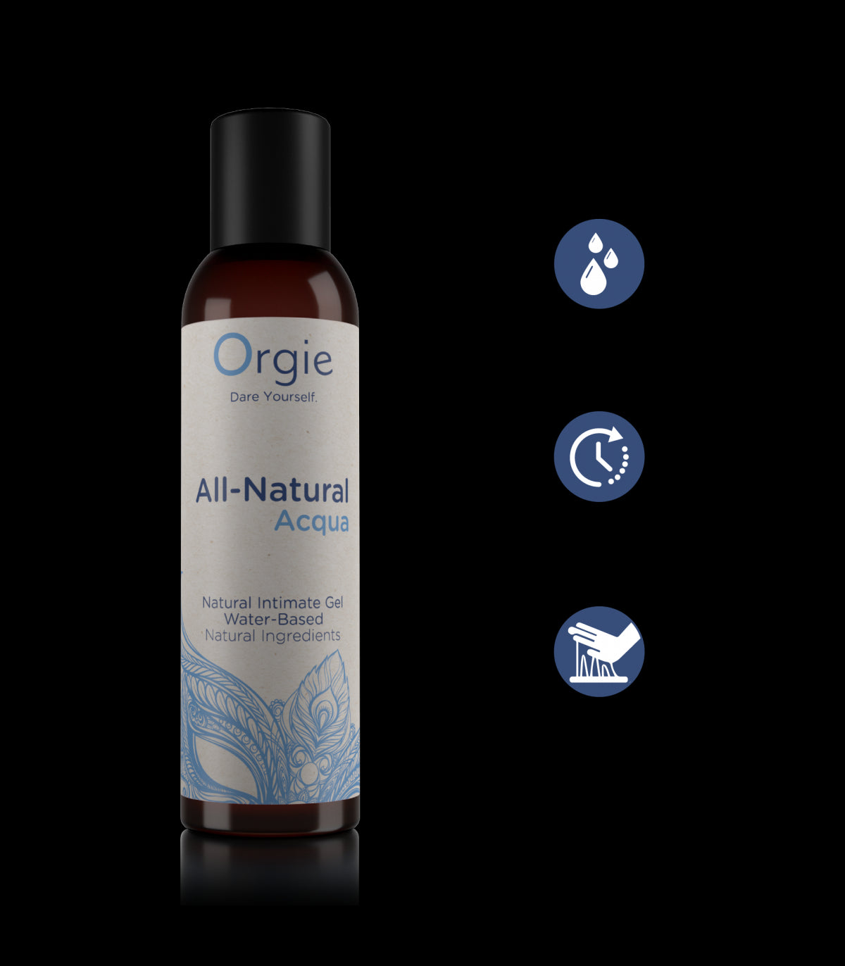Lubricante íntimo Orgie Lubricante Natural Base Agua 150 Ml | Hidratación y deslizamiento suave
