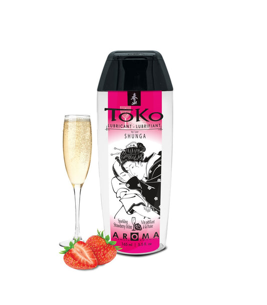Lubricante íntimo Shunga Lubricante Toko Fresa-Champagne | Hidratación y deslizamiento suave
