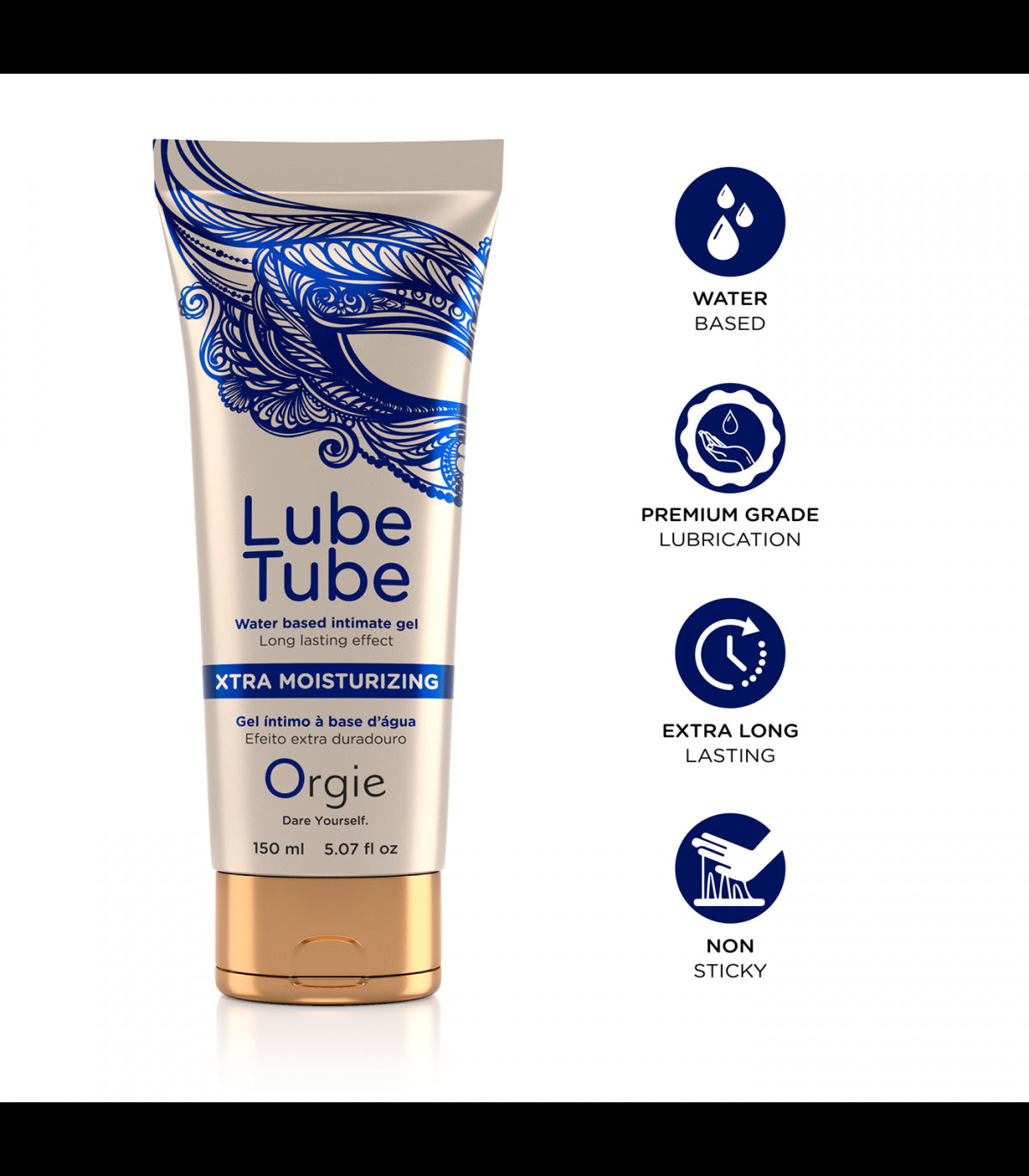 Lubricante íntimo Orgie Lubricante Xtra Moisturizing 150 Ml | Hidratación y deslizamiento suave