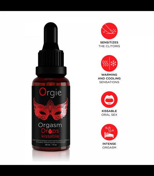 Gotas Orgasm Drops Kissable 30 Ml Orgie | Lubricantes de alta calidad para adultos