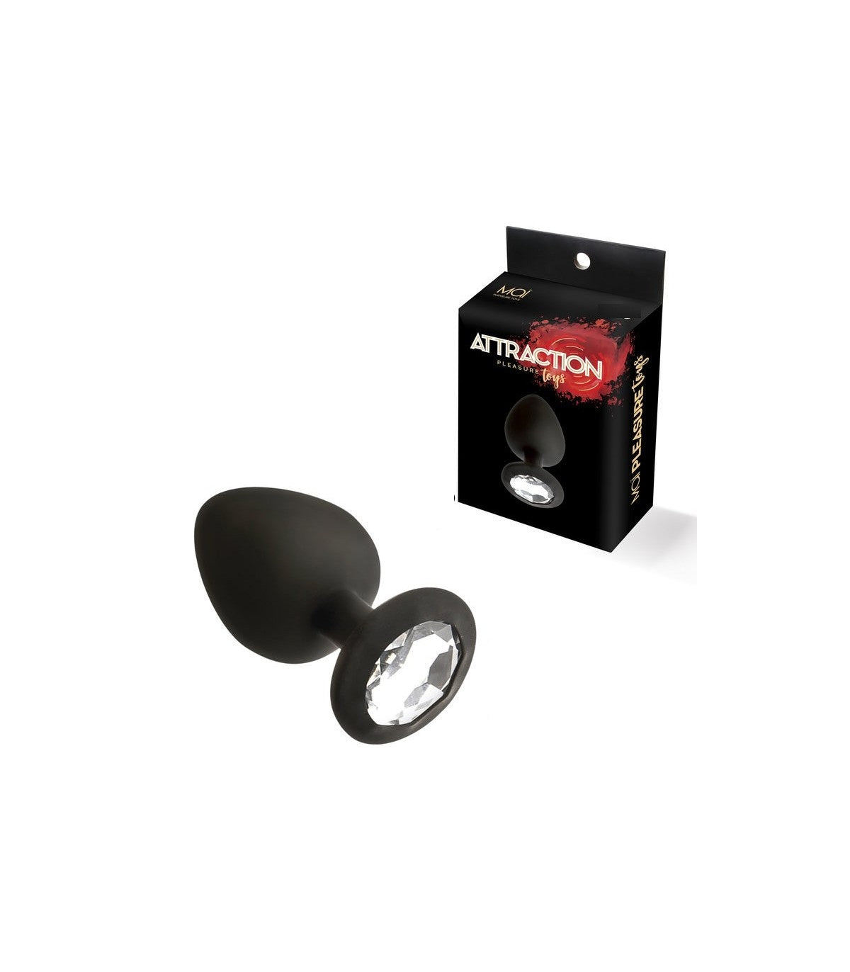 Plug anal Silicona Con Piedra Negro M