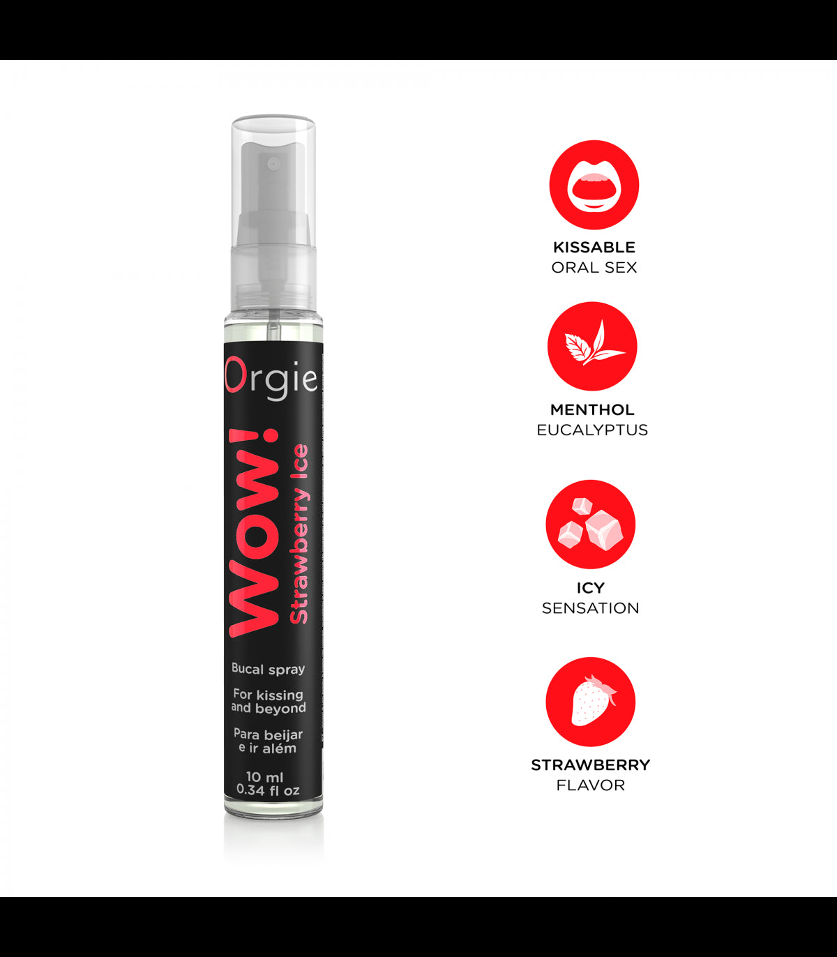 Spray Bucal Wow! Fresa Helada 10 Ml Orgie | Lubricantes de alta calidad para adultos