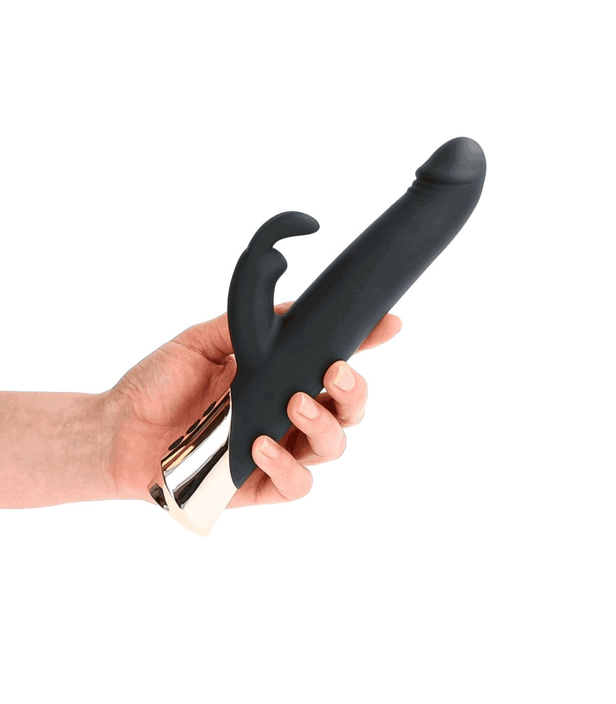 Consolador realista Virgite - Rabbit Passion Teddy Rechargeablerabbit Vibrator With Gyrating Dildo Shape | Textura natural y placer profundo