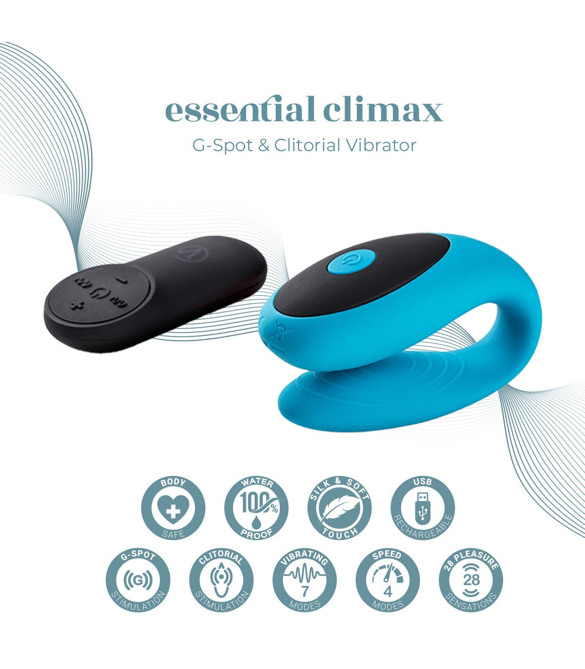 Vibrador Doble Estimulación E12 — Virgite Azul