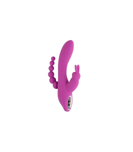 Vibrador Vscnovelty Vibrador Triple Pleasure Morado | Potente, recargable y con múltiples ritmos